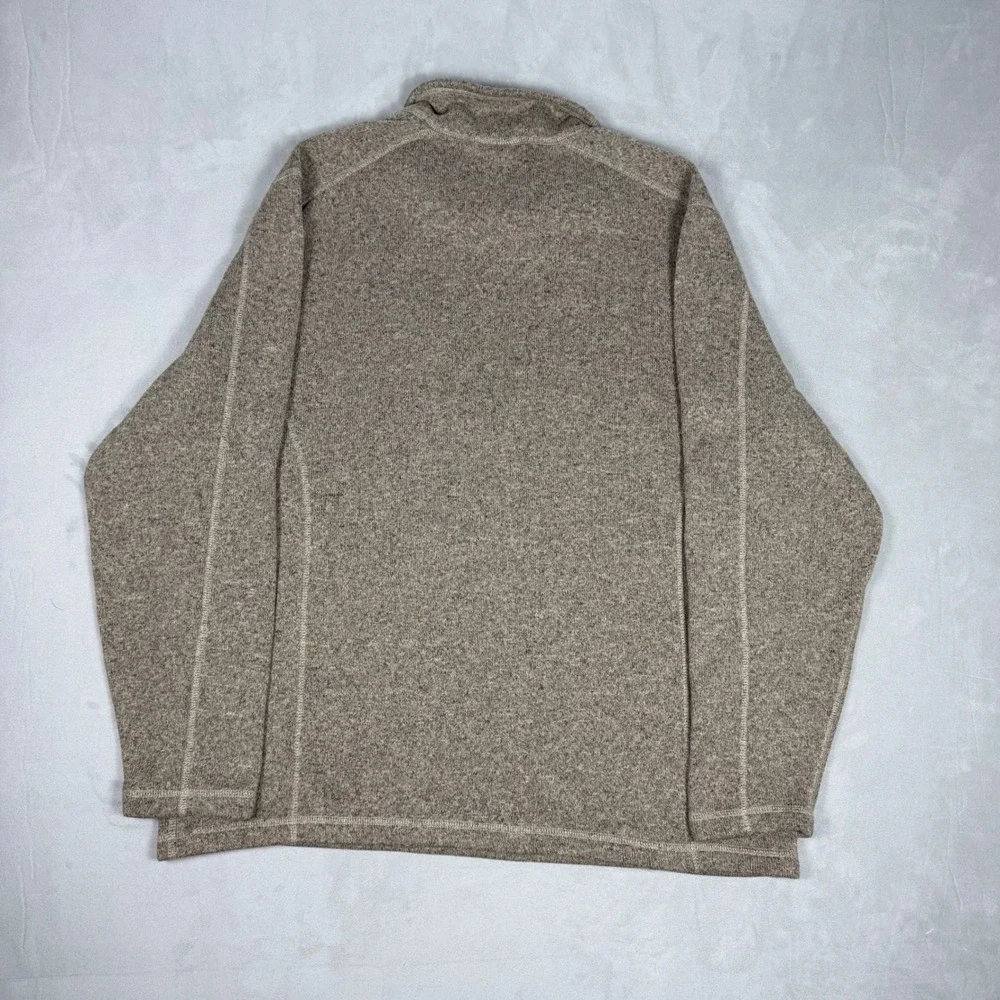 Y2K Mens The North Face Gordon Lyons 1/4 Zip Fleece Pullover Oatmeal Brown XL